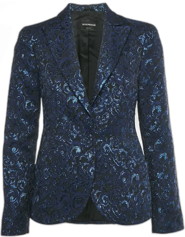 Jacquard Single Breasted Blazer