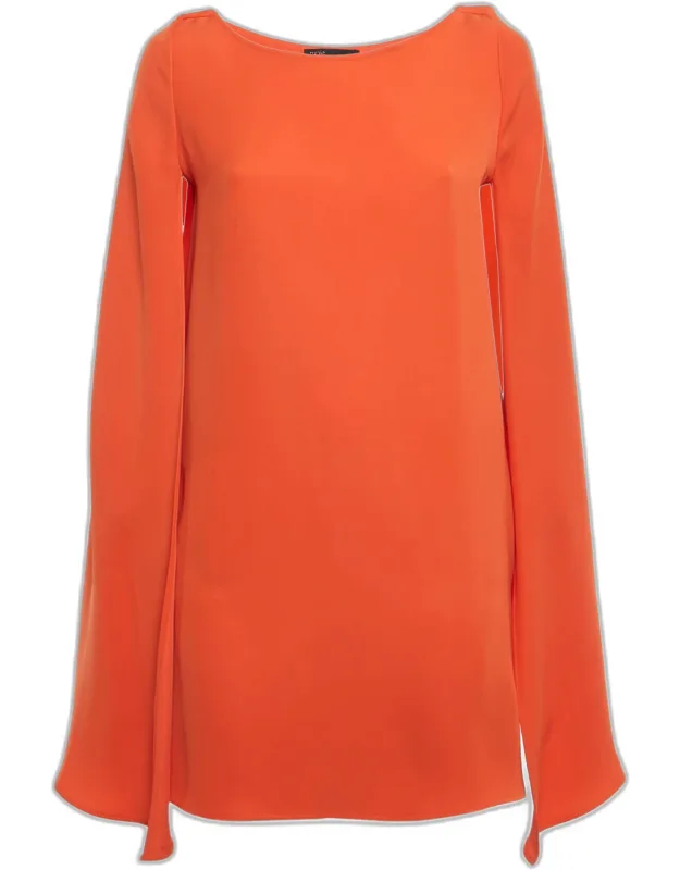 Crepe Cape Mini Dress