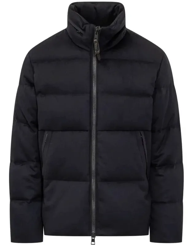 Down Jacket With High Collar