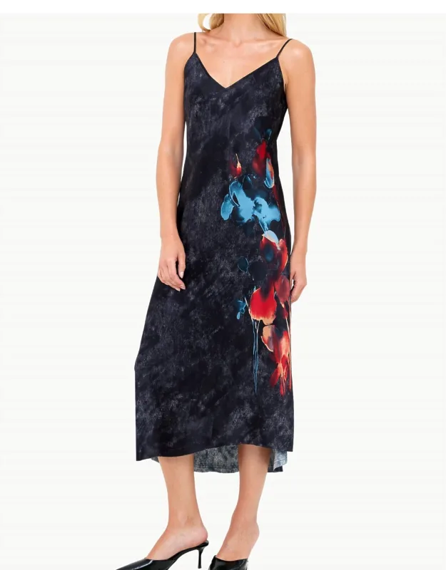 Slip Printed Midi Dress