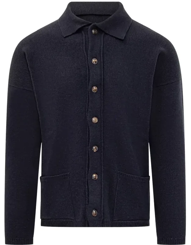 Cardigan With Collar And Buttons
