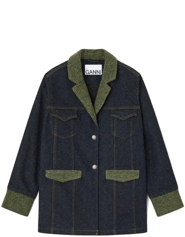 Cotton Denim Blazer