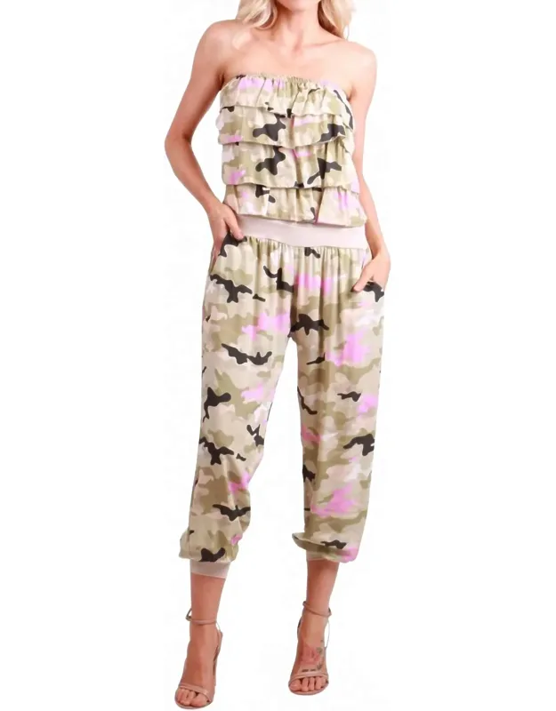 Elba Camo Jumpsuit
