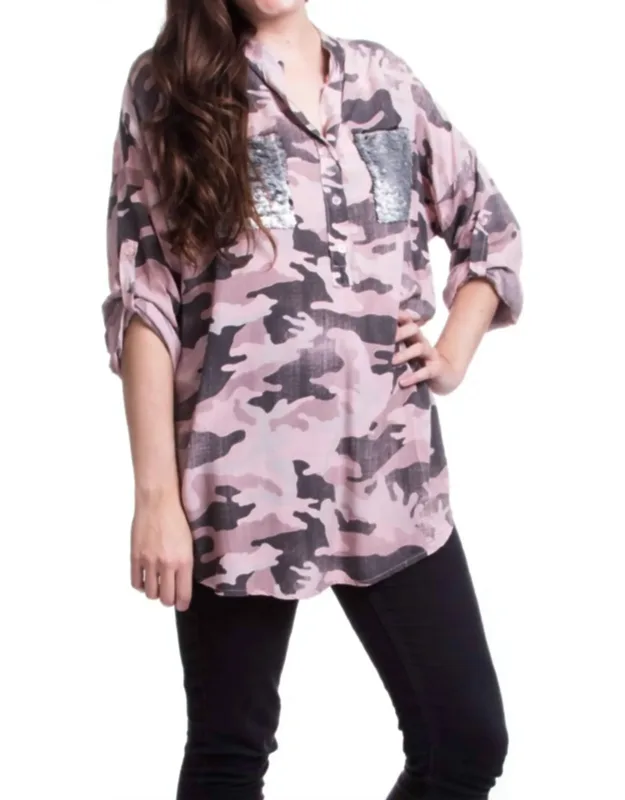 Leona Button Top