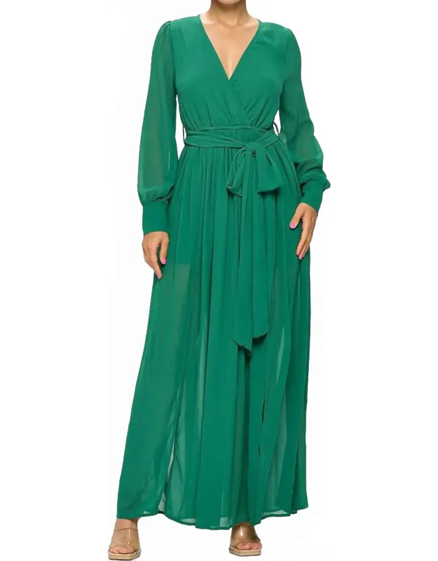 Swaying In Splendor Flirty Maxi Dress