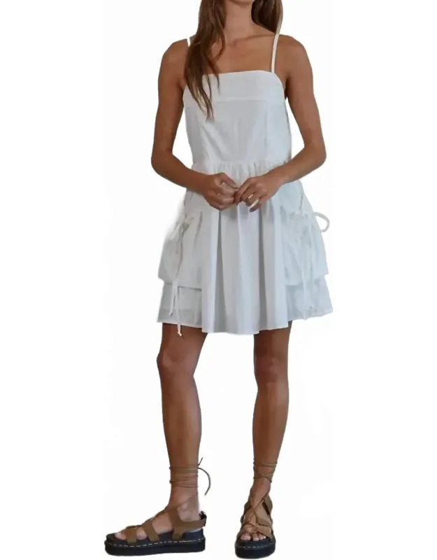Square Neck Pocket Mini Dress