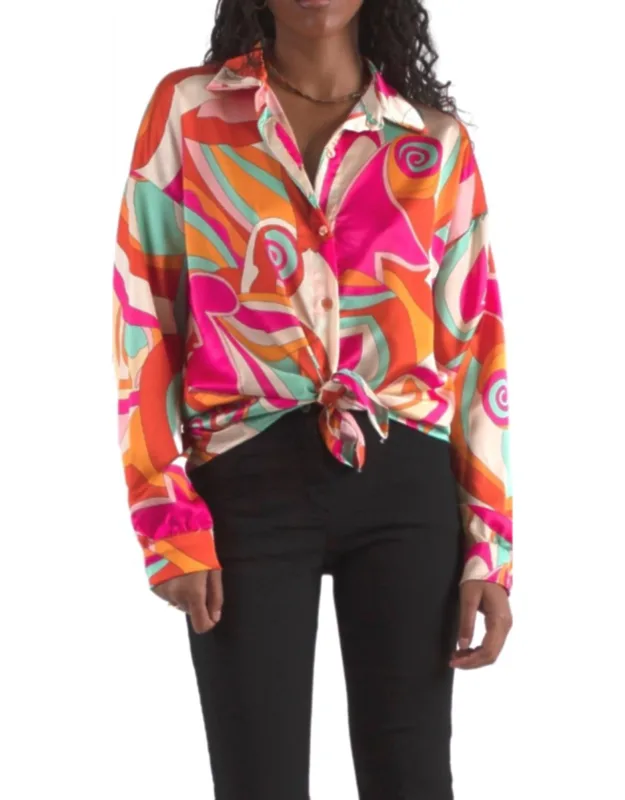 Discoteca Long Sleeve Button Down Shirt