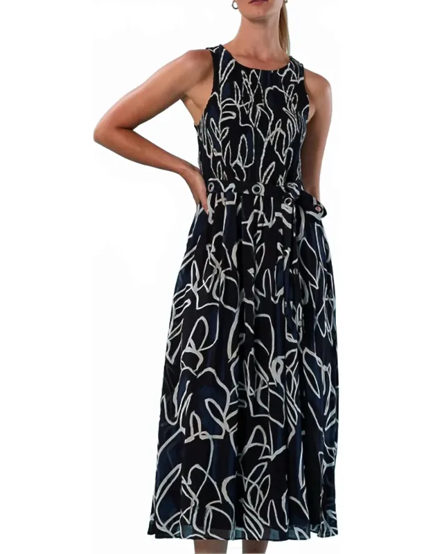 Midnight Muse Chiffon Dress