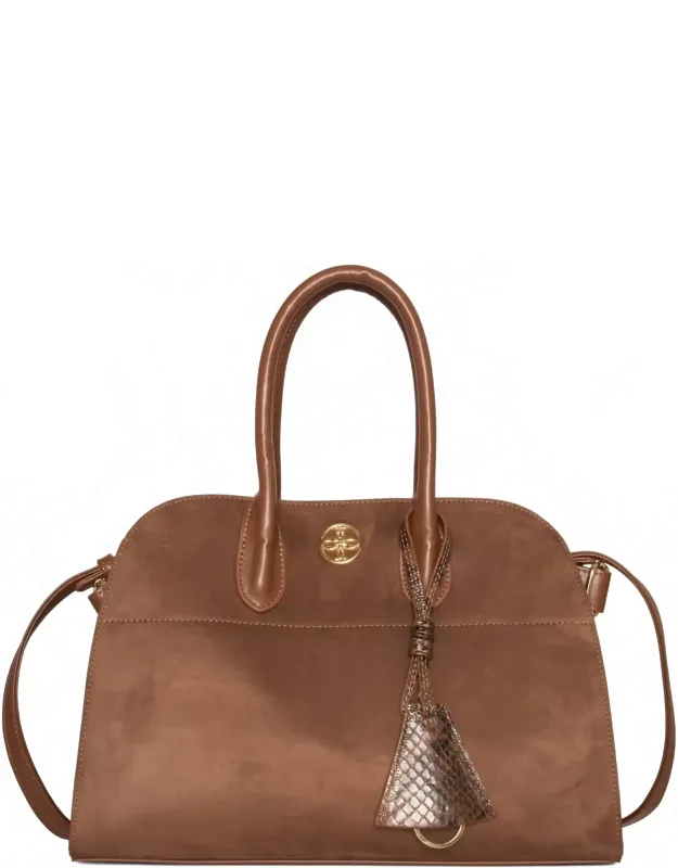 Aurora Suede Tassel Top Handle Bag