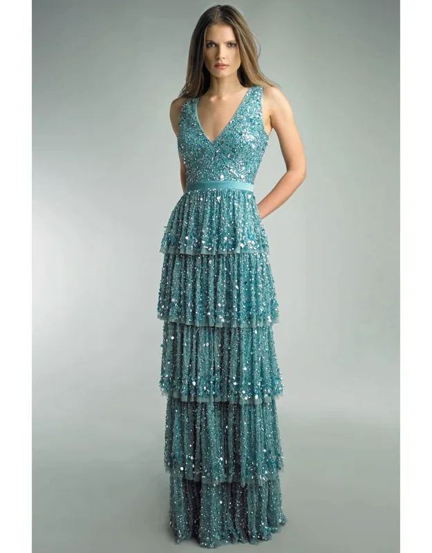V Neck Sequin Dress