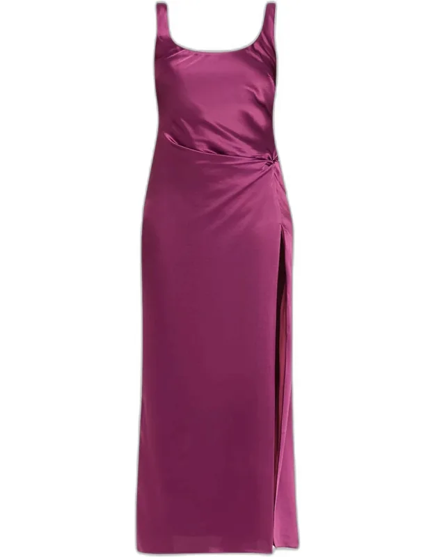 Satin Column Dress