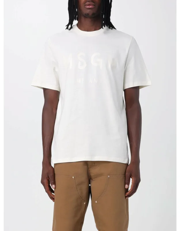 Msgm Cotton T-shirt Relaxed Fit Crew Neckline