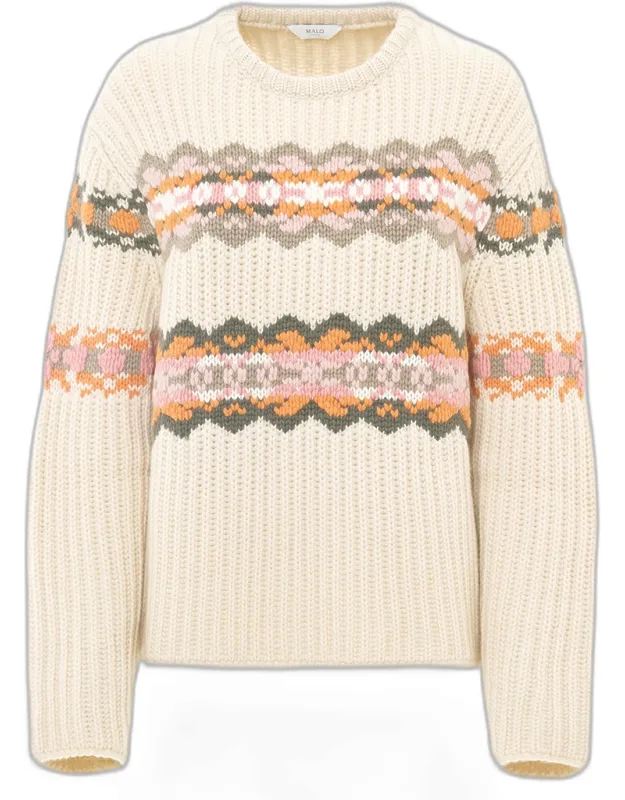 Fair Isle Cashmere Crewneck Sweater