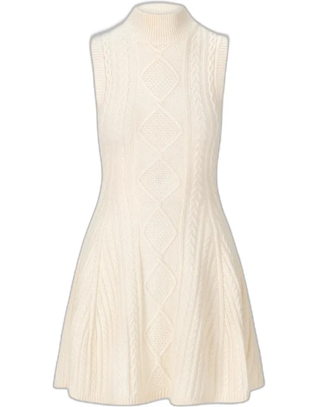 Cable-knit Mini Dress