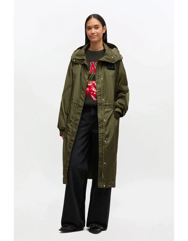 Nylon Parka Coat