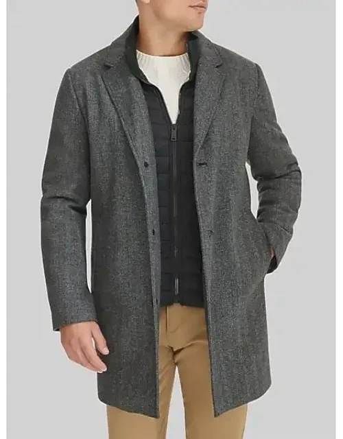 Wool Blend Topcoat With Bib