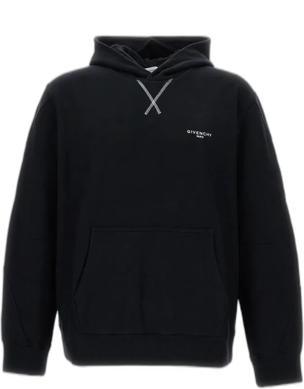 Hoodie With Drawstring And Ribbed Trims