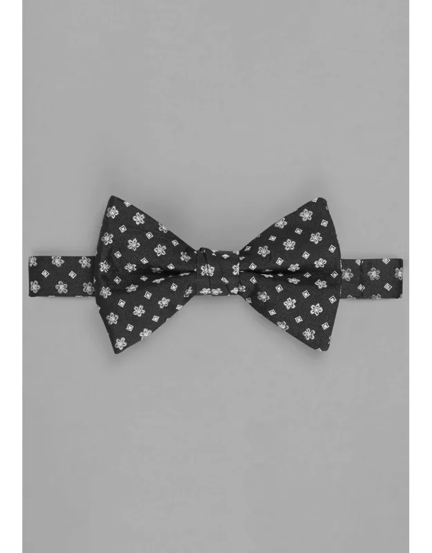 Flowers & Squares Pre-tied Bow Tie