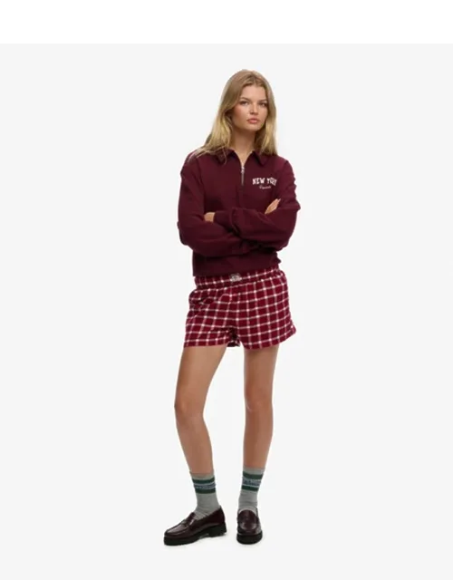 Cotton Check Elastic Shorts