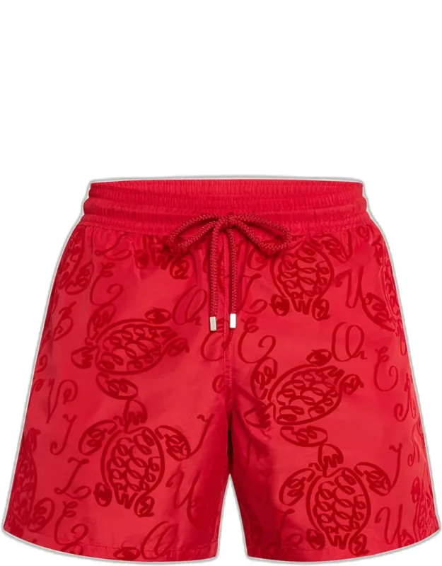 Abstract-print Swim Shorts