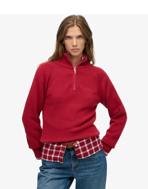 Essential Half Zip Knit Jumper
