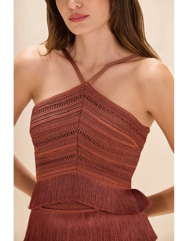 Amber Fringe Top
