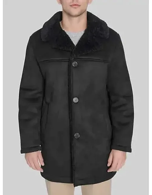 Single Breasted Faux Shearling Coat