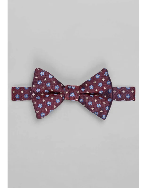 Flowers & Squares Pre-tied Bow Tie