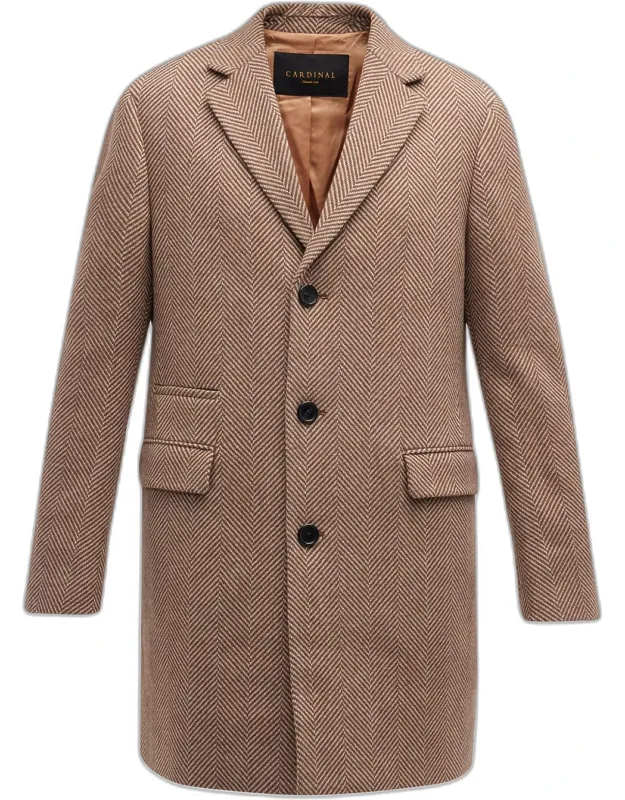 Sherwood Wool Herringbone Topcoat
