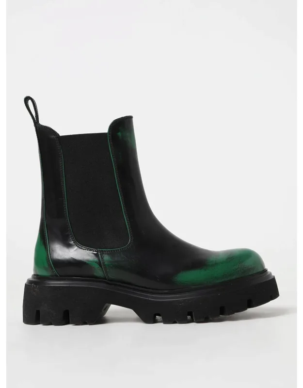 Ankle Boots In Used Effect Leather
