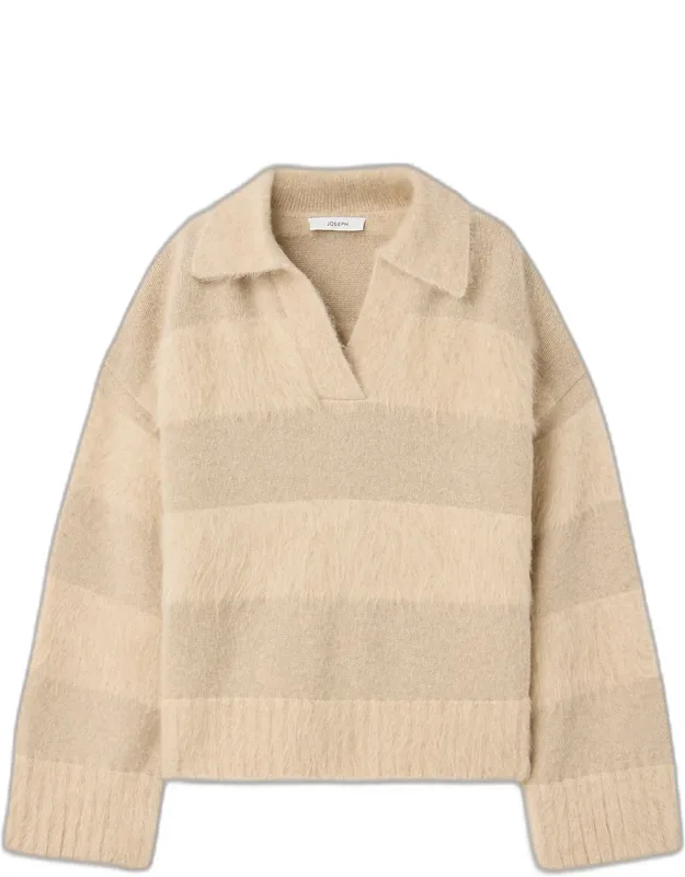 Brushed Alpaca Striped Jumper