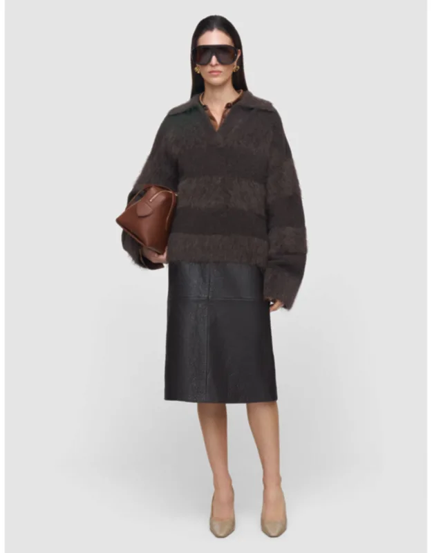 Brushed Alpaca Striped Jumper