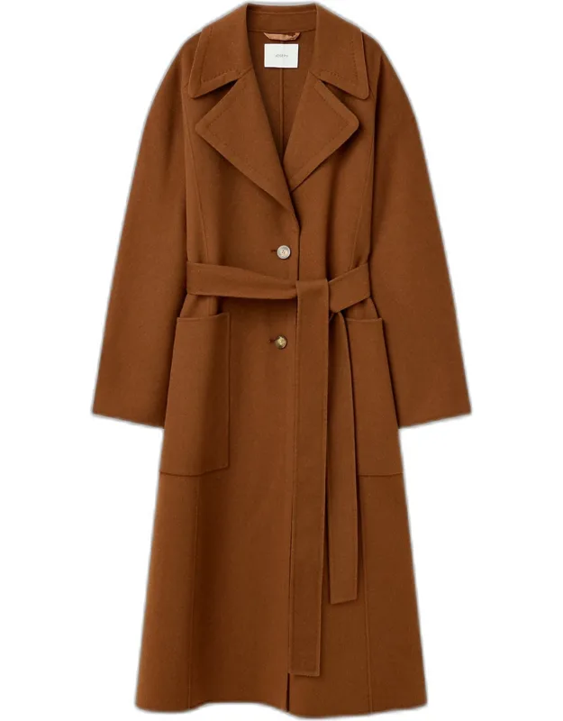 Spencer Double Face Cashmere Coat, Relaxed Fit, Wide Collar