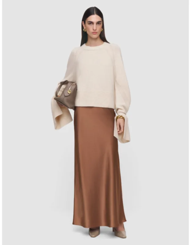 Isaak Long Silk Satin Skirt