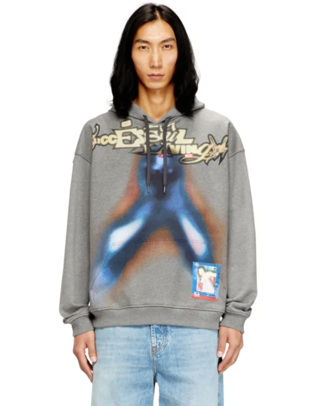 Cotton Hoodie With Digital Print