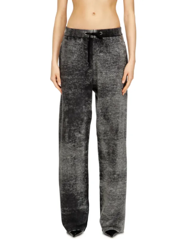 Reverse-print Knitted Wool Track Shorts