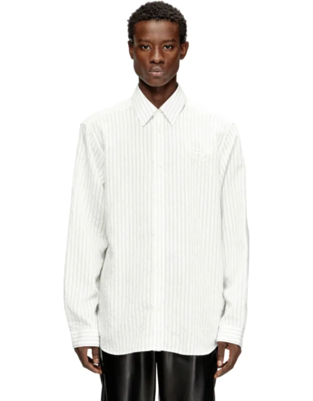Wool Blend Shirt With Oval D Embroidery