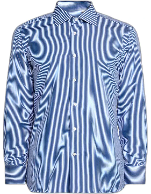 Cotton Pinstripe Classic-fit Sport Shirt