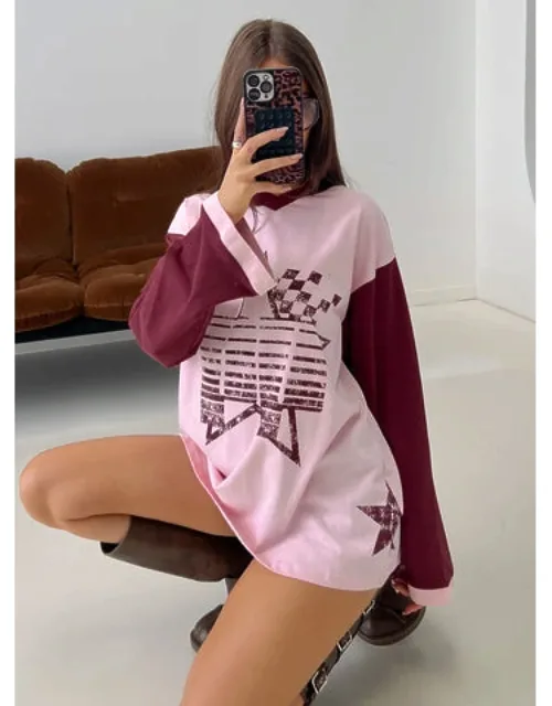 Starletta Long Sleeve Moto Top