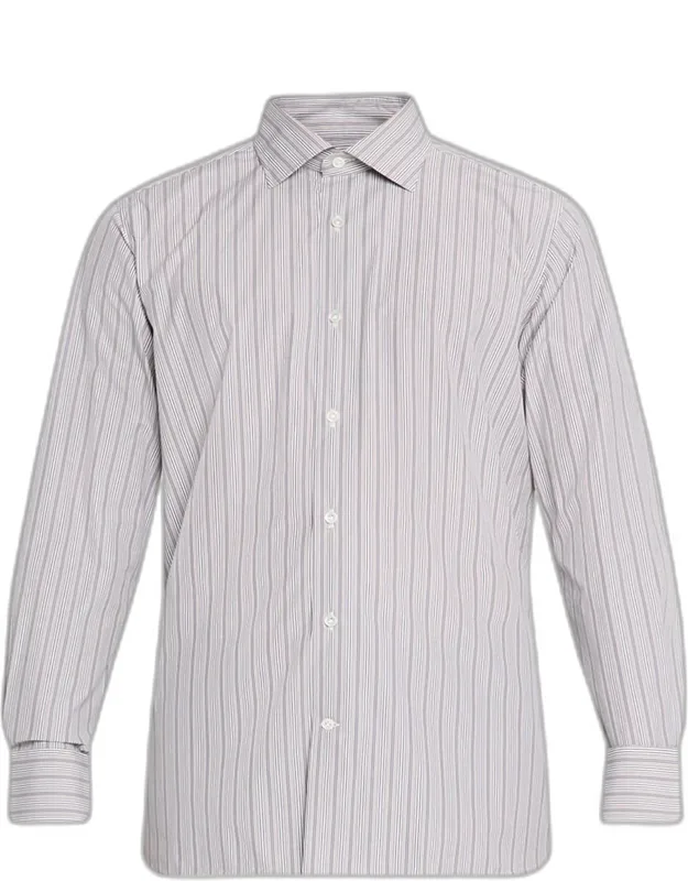 Multi-stripe Cotton Classic Fit Sport Shirt