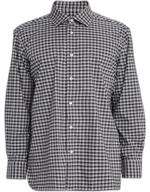Cotton Plaid Classic-fit Sport Shirt