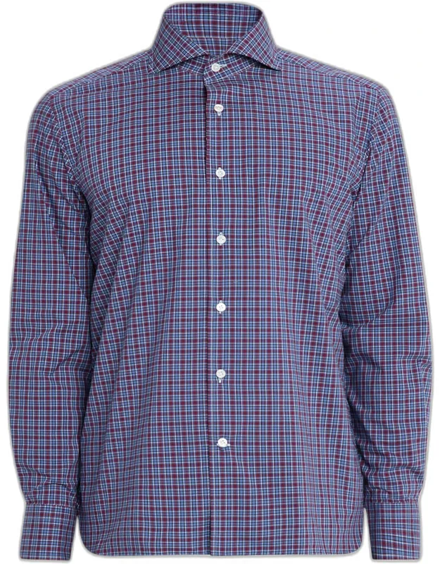 Cotton Petite Plaid Classic-fit Sport Shirt