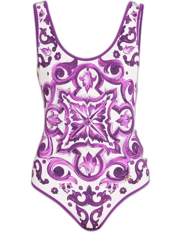 Majolica-print Swimsuit