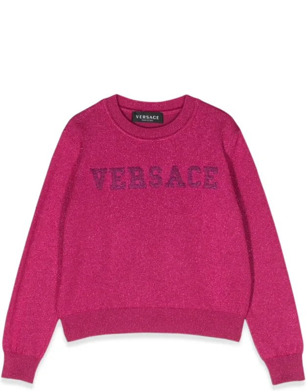 Crew Neck Pullover With Embroidered Logo
