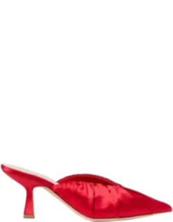Inez Satin Mid-heel Mule