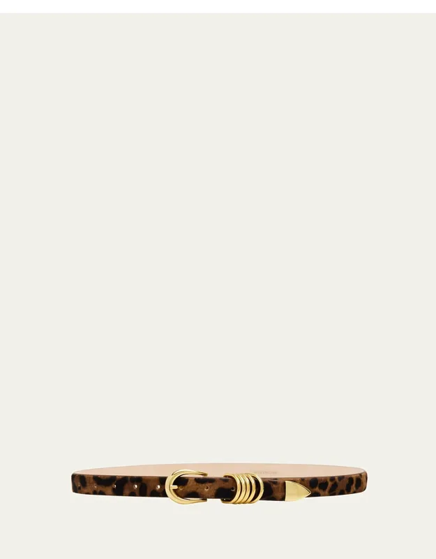 Hollyhock Animal-print Pony Hair Belt