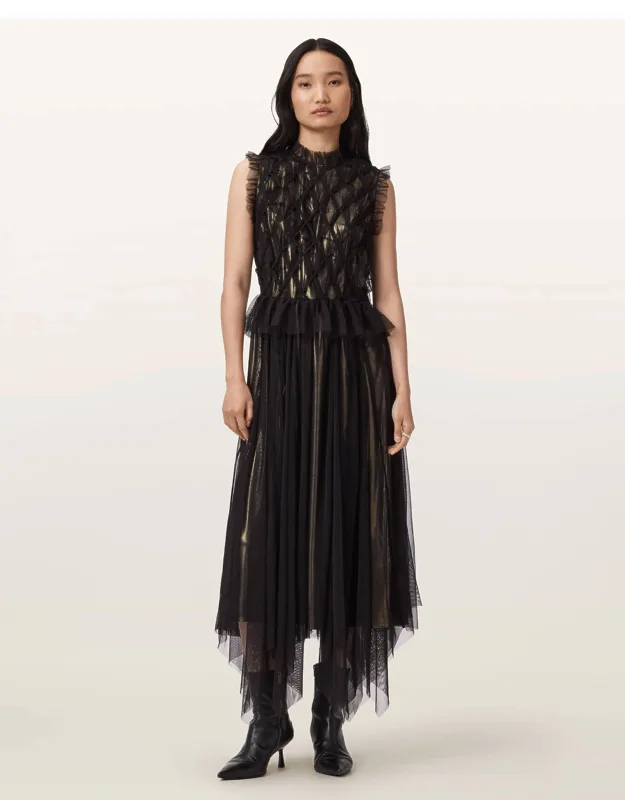 Lola Metallic Midi Dress