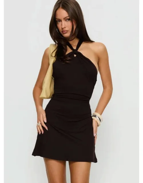 Halter Twist Mini Dress