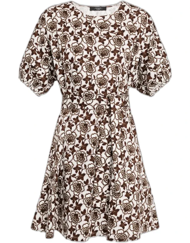 Floral-print Cotton Mini Dress