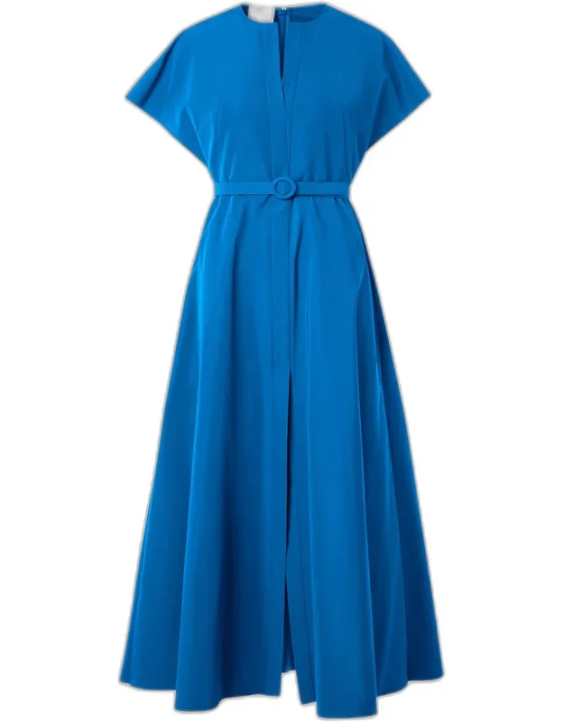 Belted Techno Midi Dress